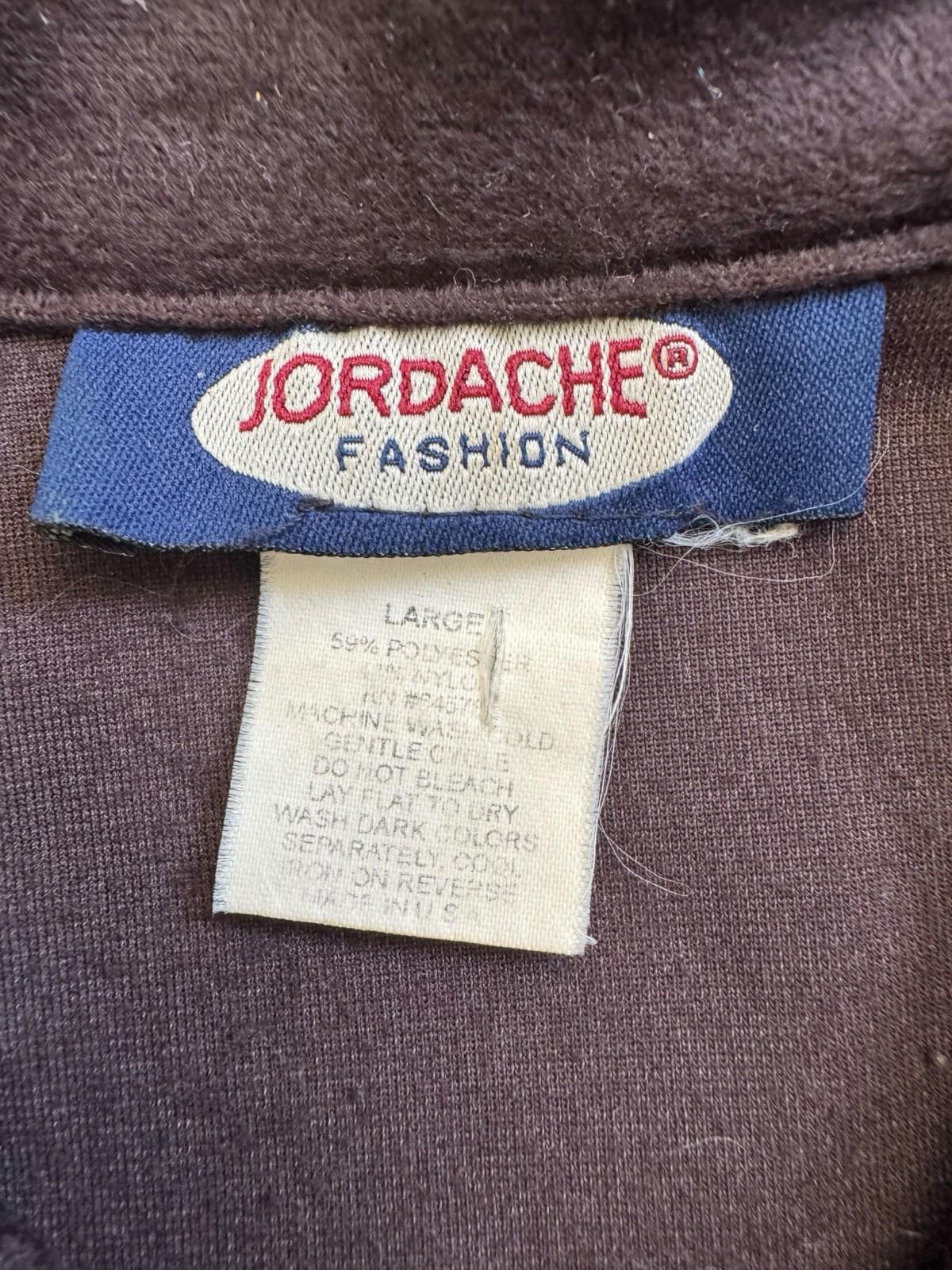 JORDACHE Vintage Women's Brown Western Cowgirl Button Up Shirt Top Blouse