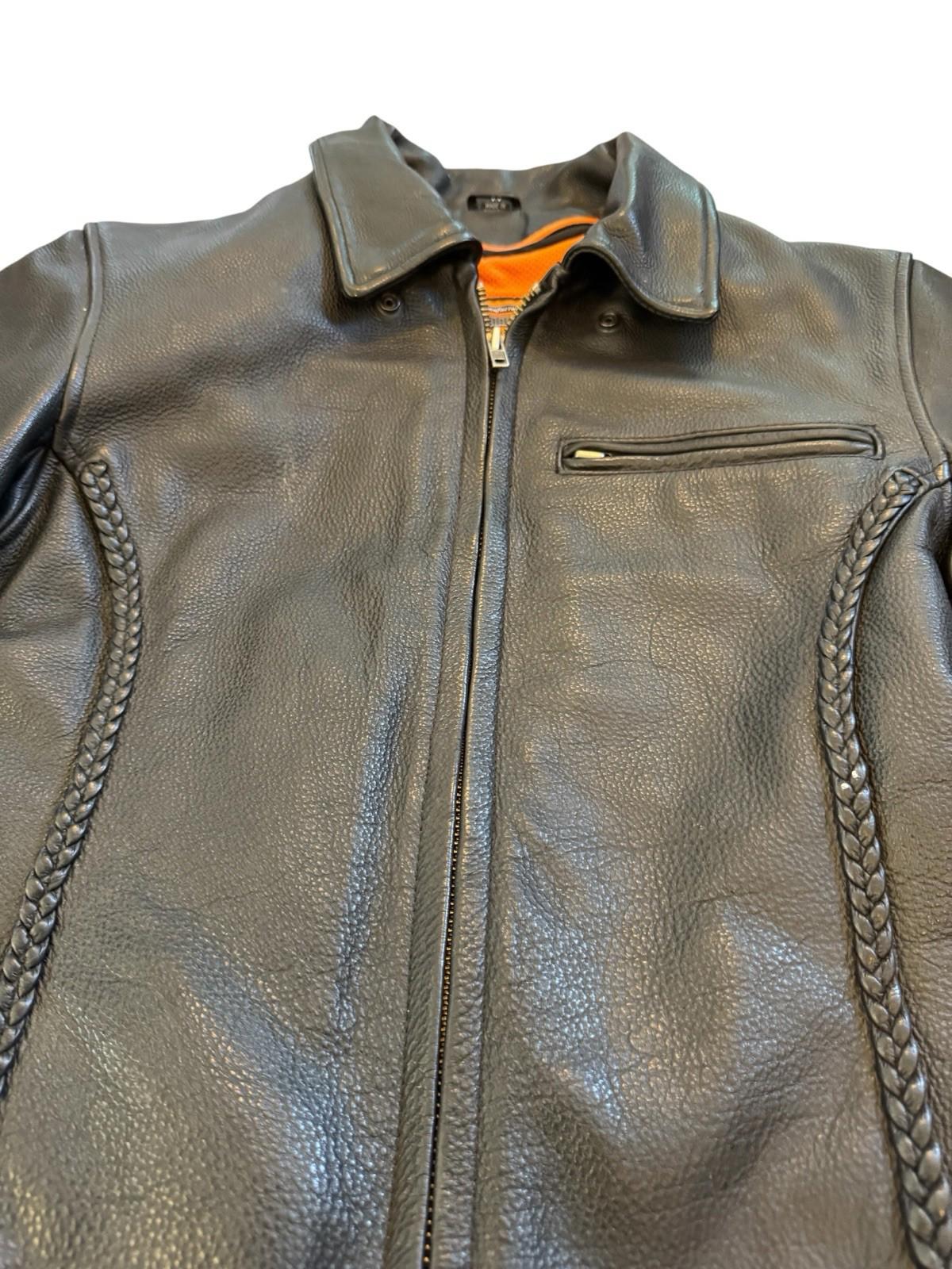 First Classics Black Leather Jacket Womens Motorcycle Biker Lined Thinsulate M