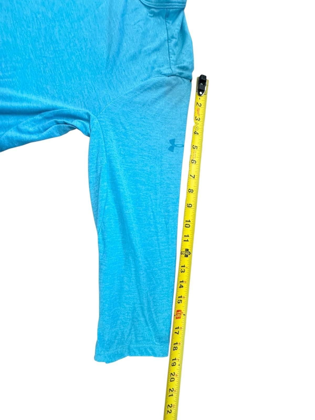 Under Armour Teal Blue Threadborne Three-Quarter Sleeve Athletic Shirt L