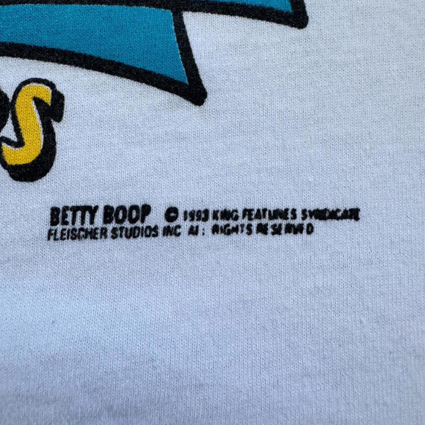 Vintage 1993 Betty Boop Bowling Licensed White Tshirt T Shirt Tee