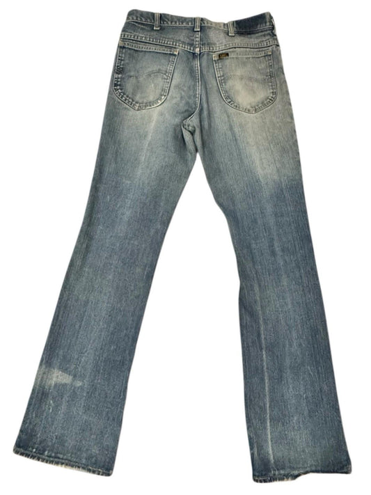 Vintage Lee Rider Jeans 30x30 202-0341 Denim Pants 1970s Talon Zipper 32 x 34