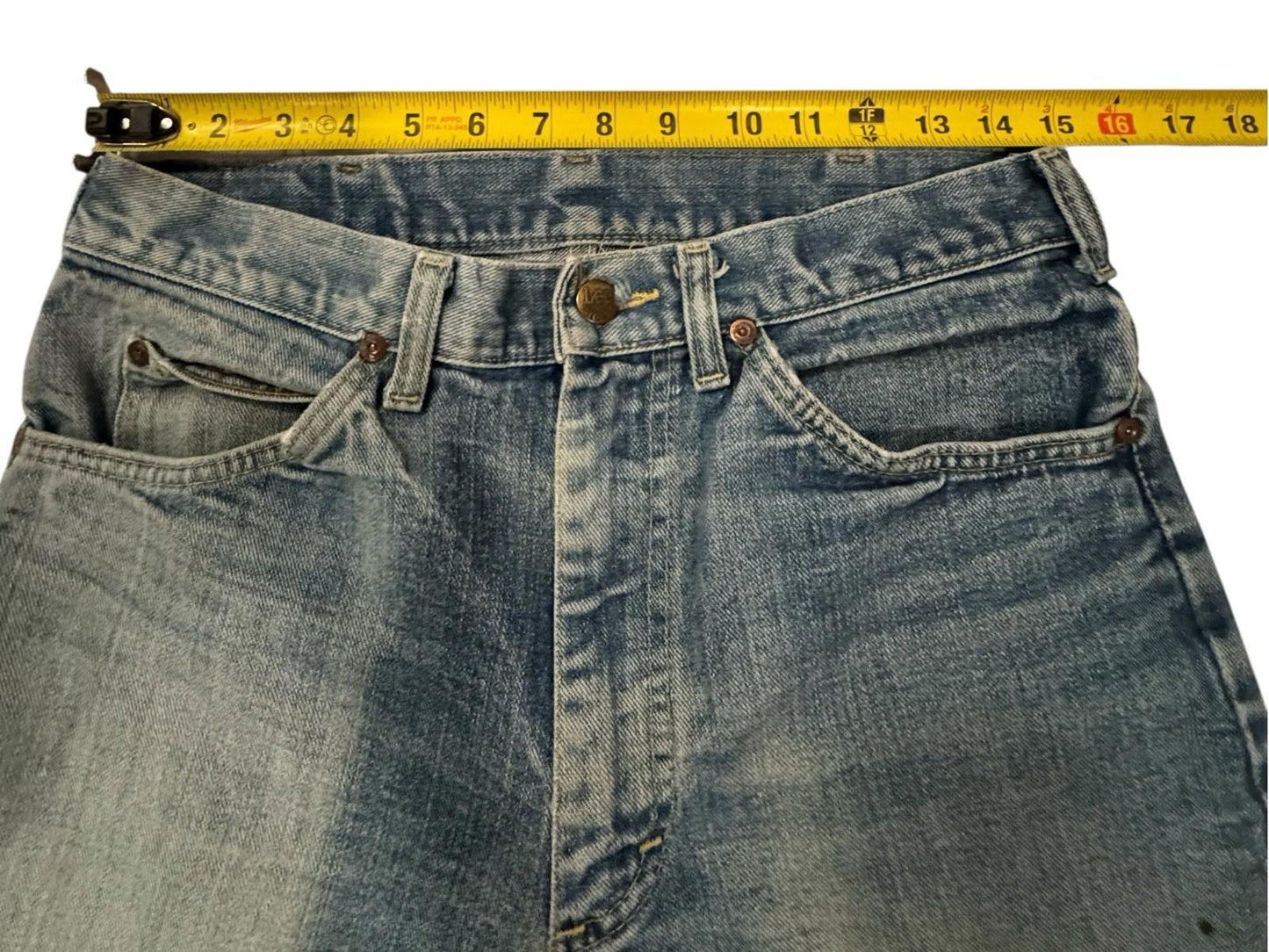 Vintage Lee Rider Jeans 30x30 202-0341 Denim Pants 1970s Talon Zipper 32 x 34