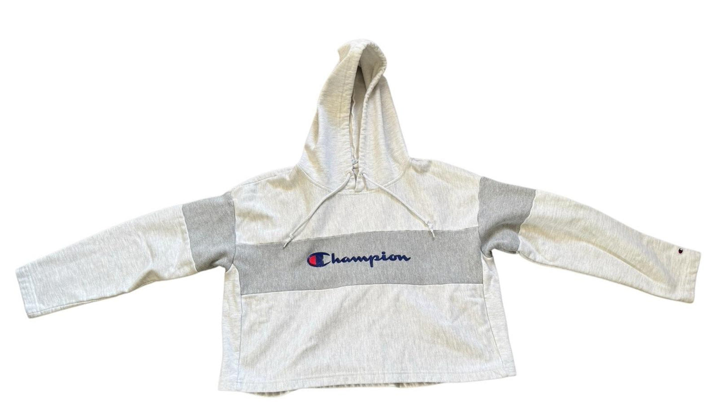 Vintage Champion Reverse Weave Cropped Hoodie Sweatshirt Size XL Sweats