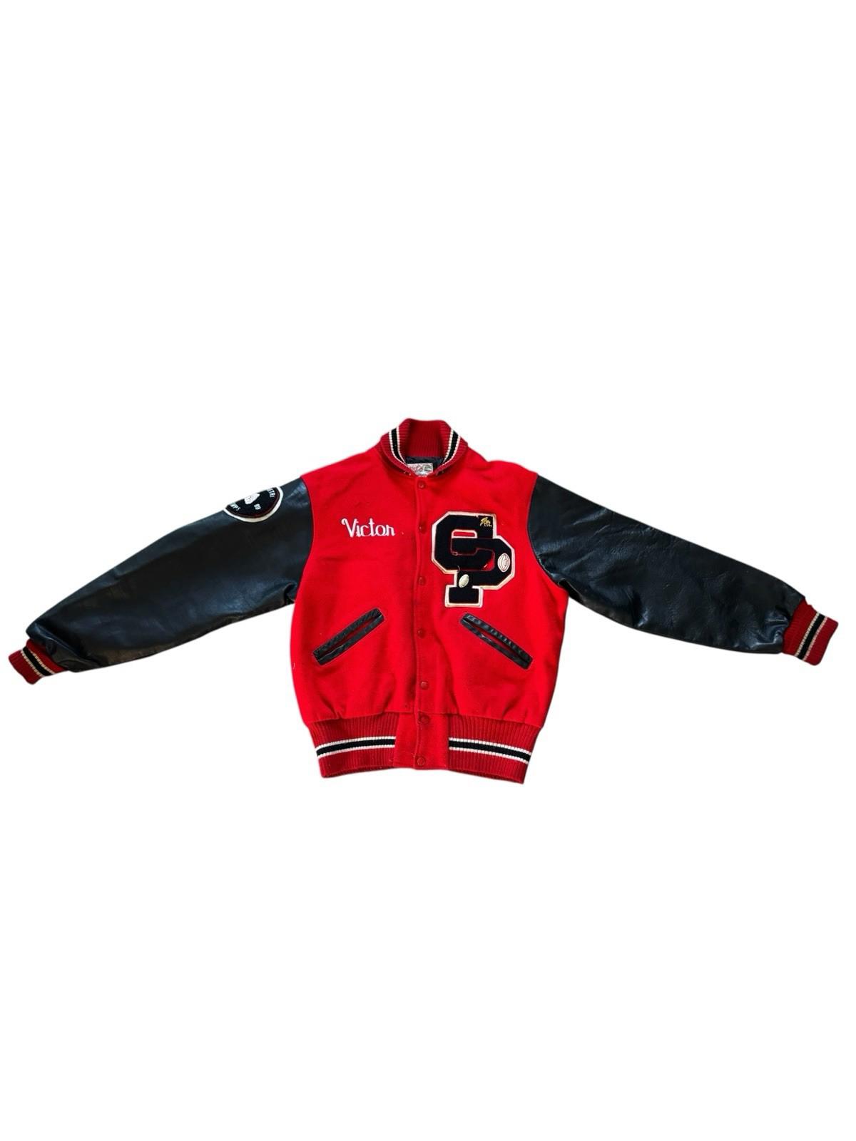 Vintage 1989 Cal Poly Wrestling Football Varsity Jacket Victor Delgadillo 44