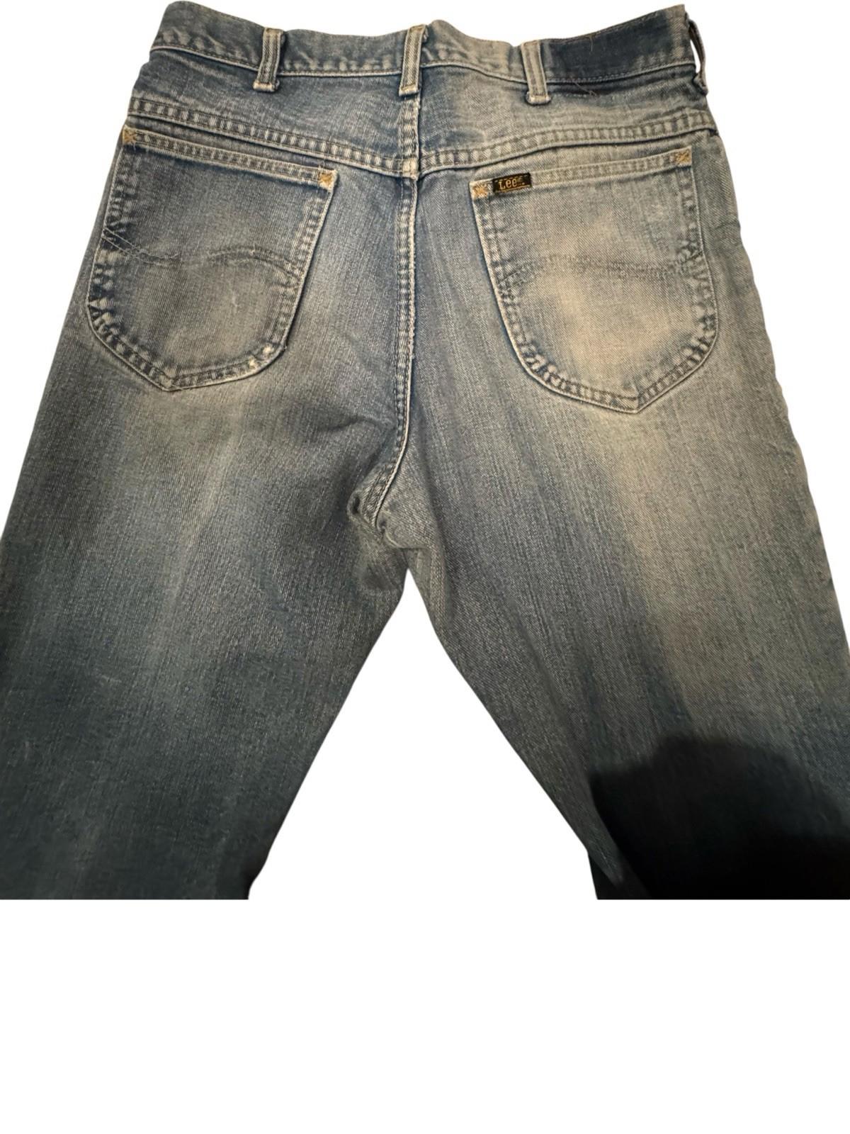 Vintage Lee Rider Jeans 30x30 202-0341 Denim Pants 1970s Talon Zipper 32 x 34