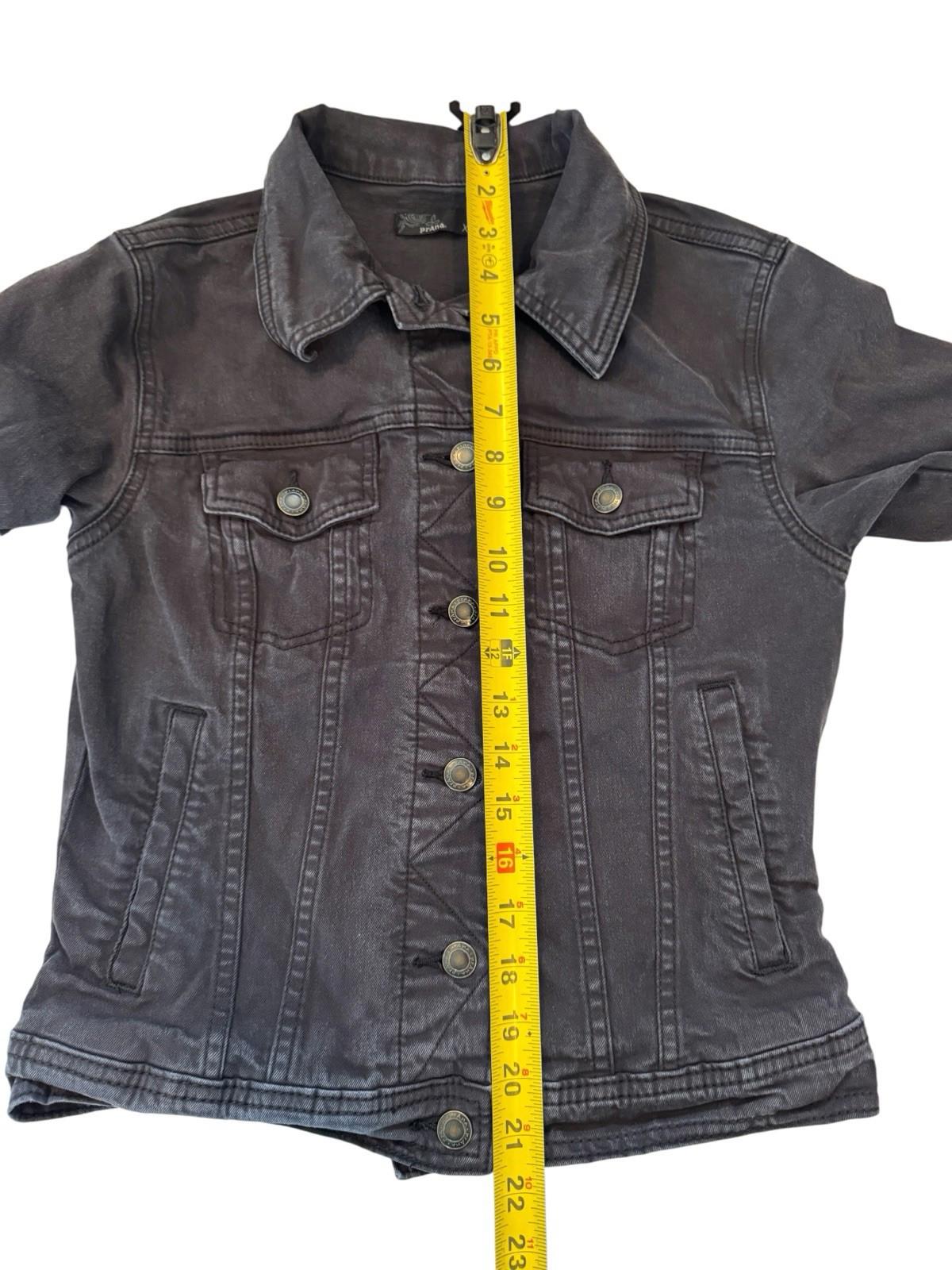 Prana Black Denim Jacket Size Small Women's