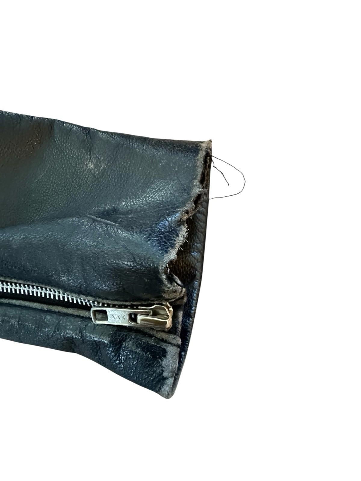 Womens Vintage Harley Davidson Black Leather Fringe Motorcycle Biker Jacket 14