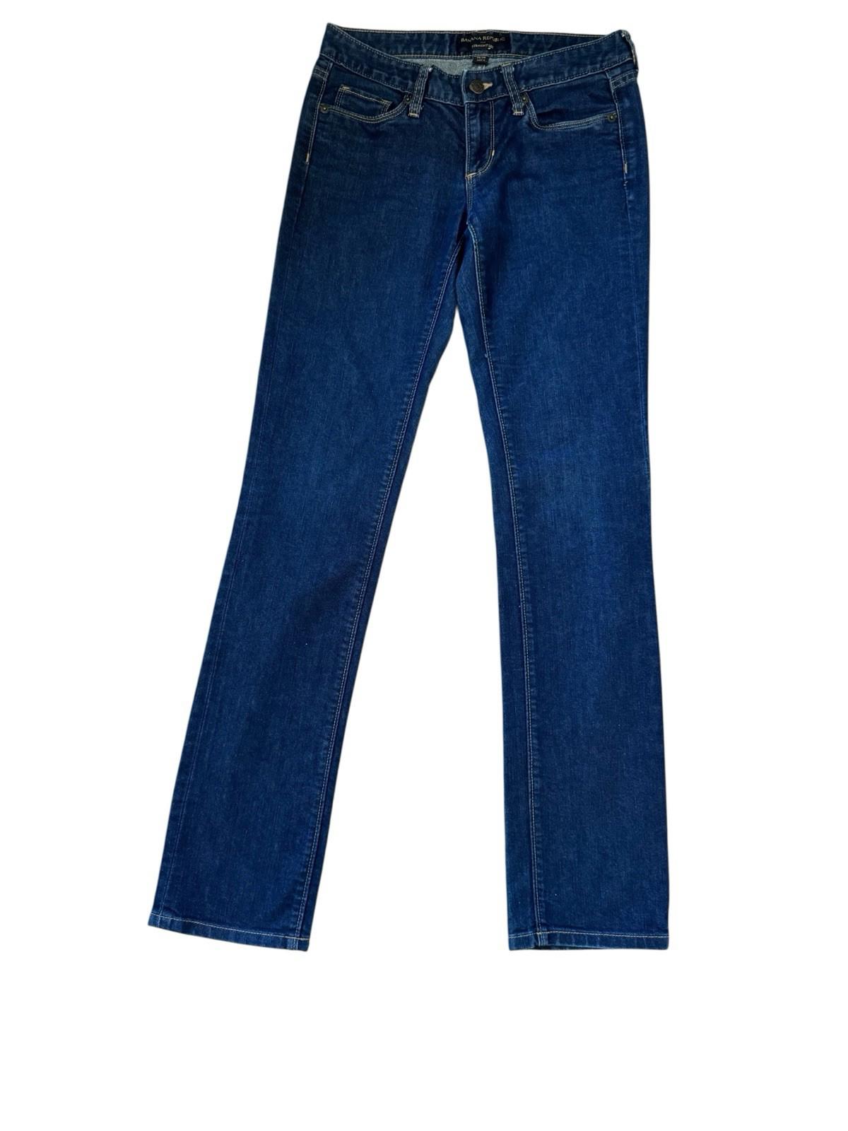 Banana Republic Jeans Womens Straight Leg Size 26 2R 70/30 Cotton/Elastic