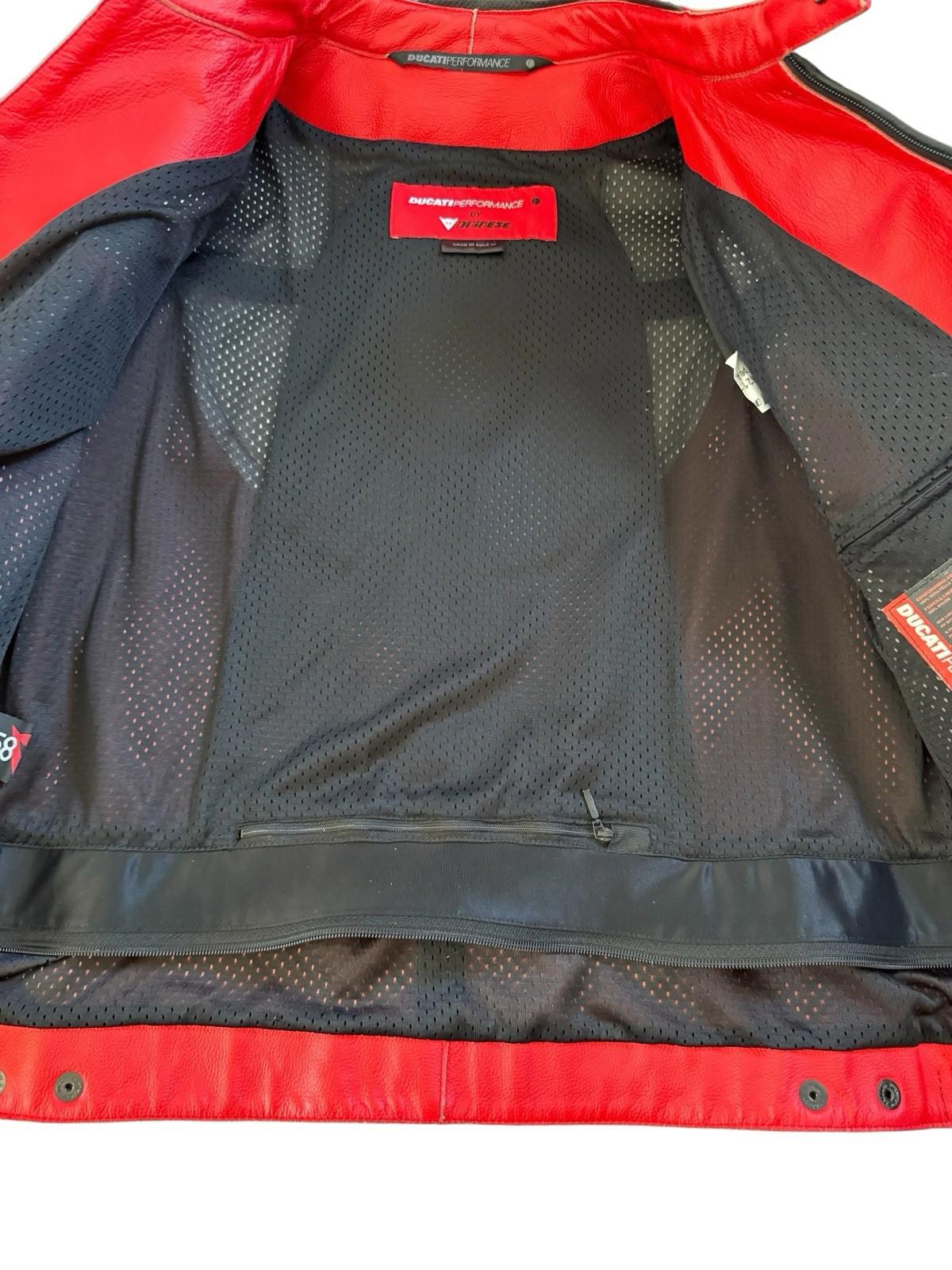 Ducati Performance Dainese Corse Leather Jacket Mens Y2K Motorcycle Biker 56