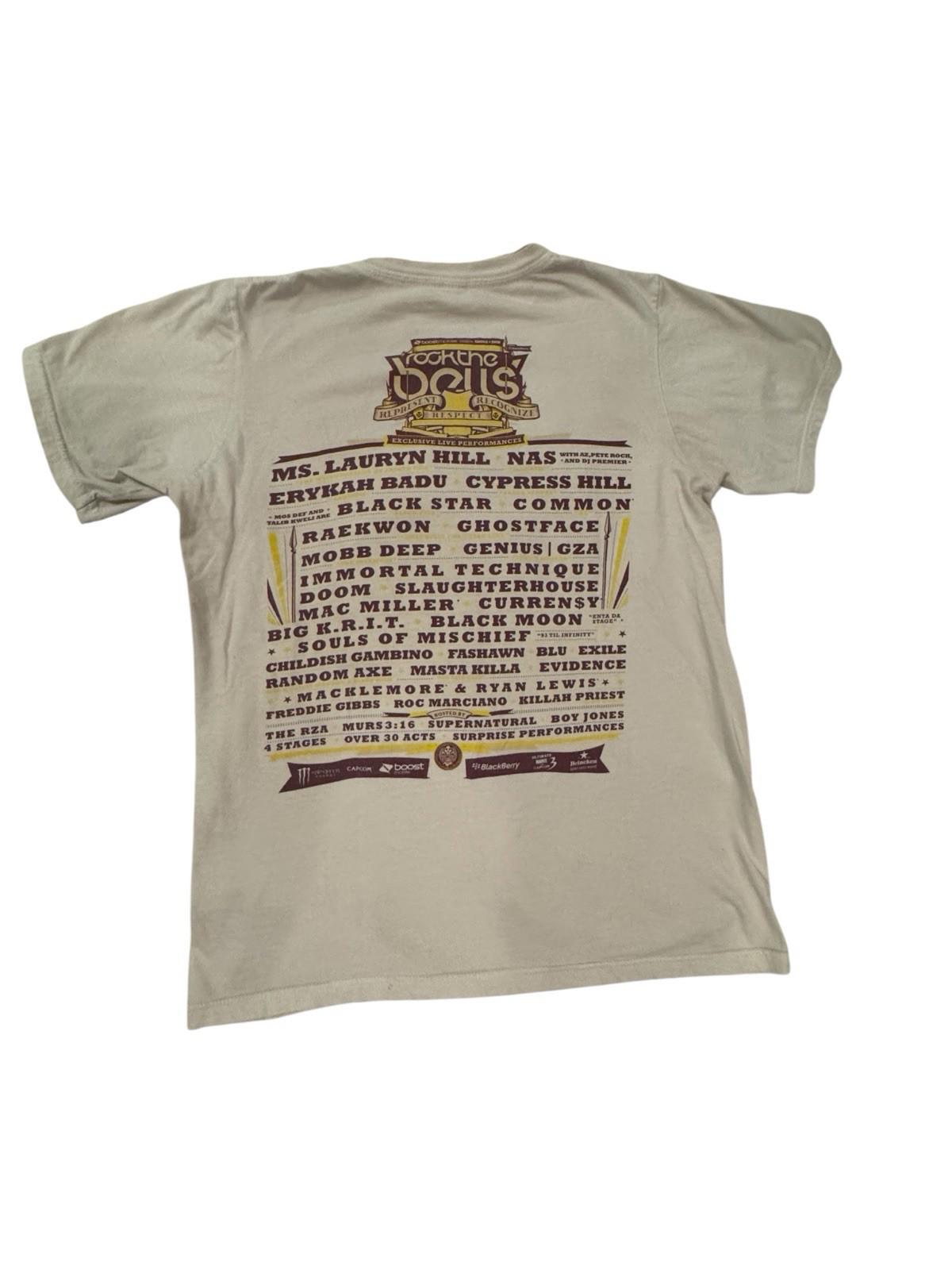 Rock The Bells Rap R&B T Shirt 2011 Lauryn Hill Cypress Nas Erykah Badu Common +