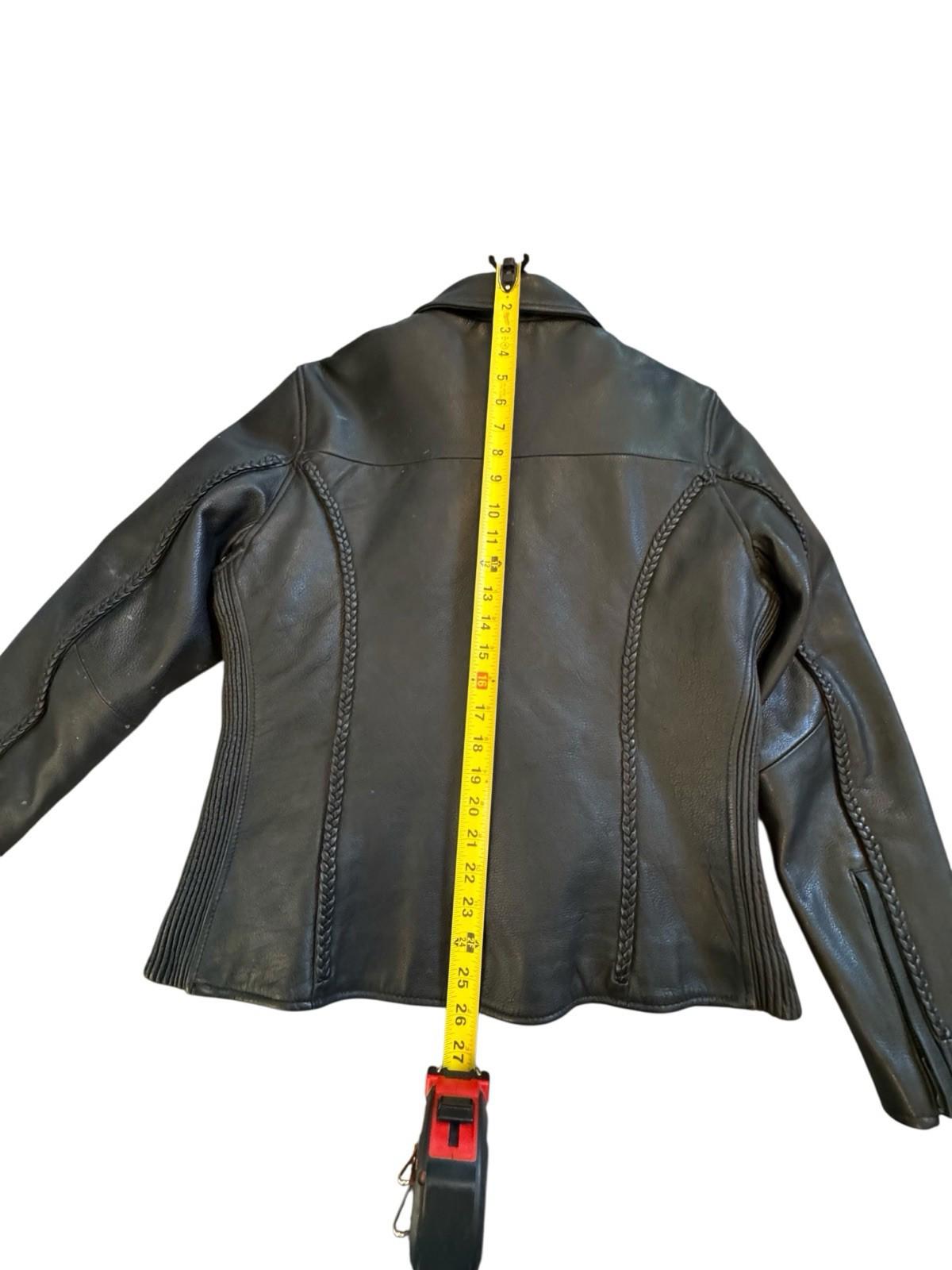 First Classics Black Leather Jacket Womens Motorcycle Biker Lined Thinsulate M