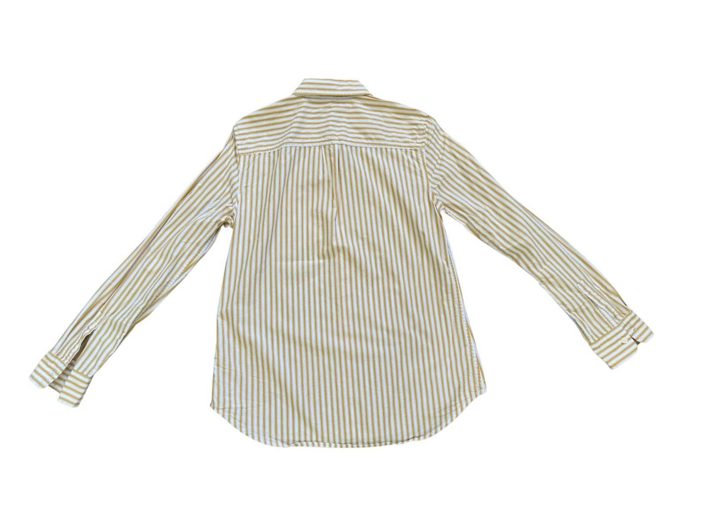 Excellent GAP Women's Yellow Striped Button Down Oxford FB Shirt Size XS