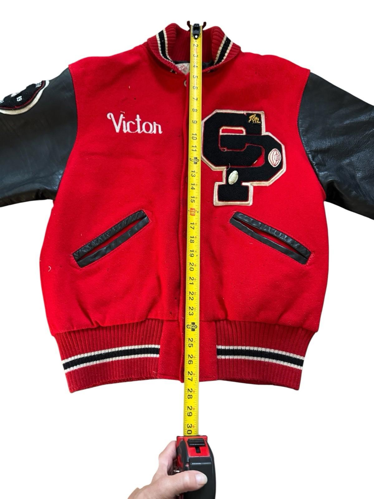 Vintage 1989 Cal Poly Wrestling Football Varsity Jacket Victor Delgadillo 44