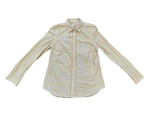 Excellent GAP Women's Yellow Striped Button Down Oxford FB Shirt Size XS