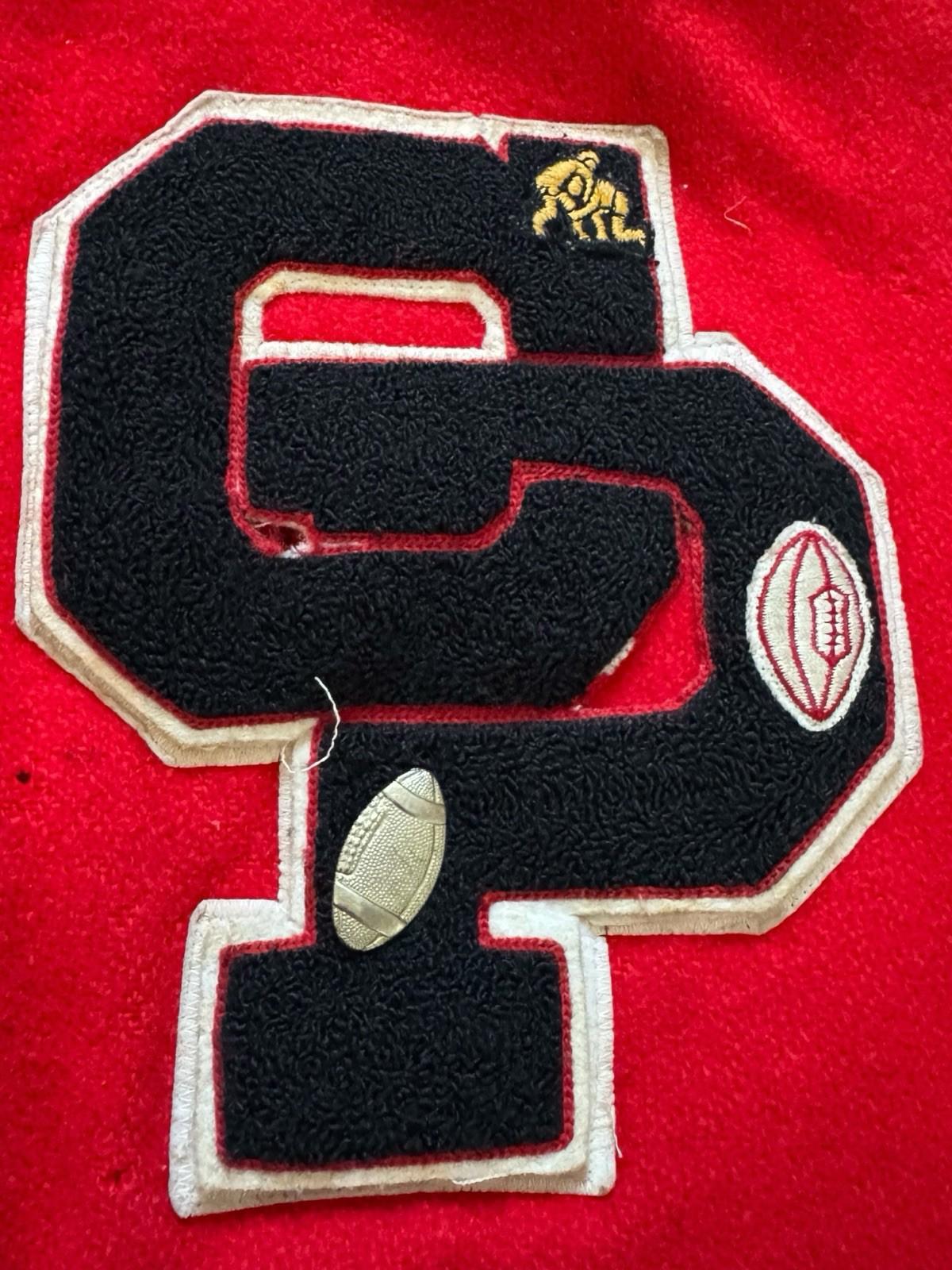 Vintage 1989 Cal Poly Wrestling Football Varsity Jacket Victor Delgadillo 44