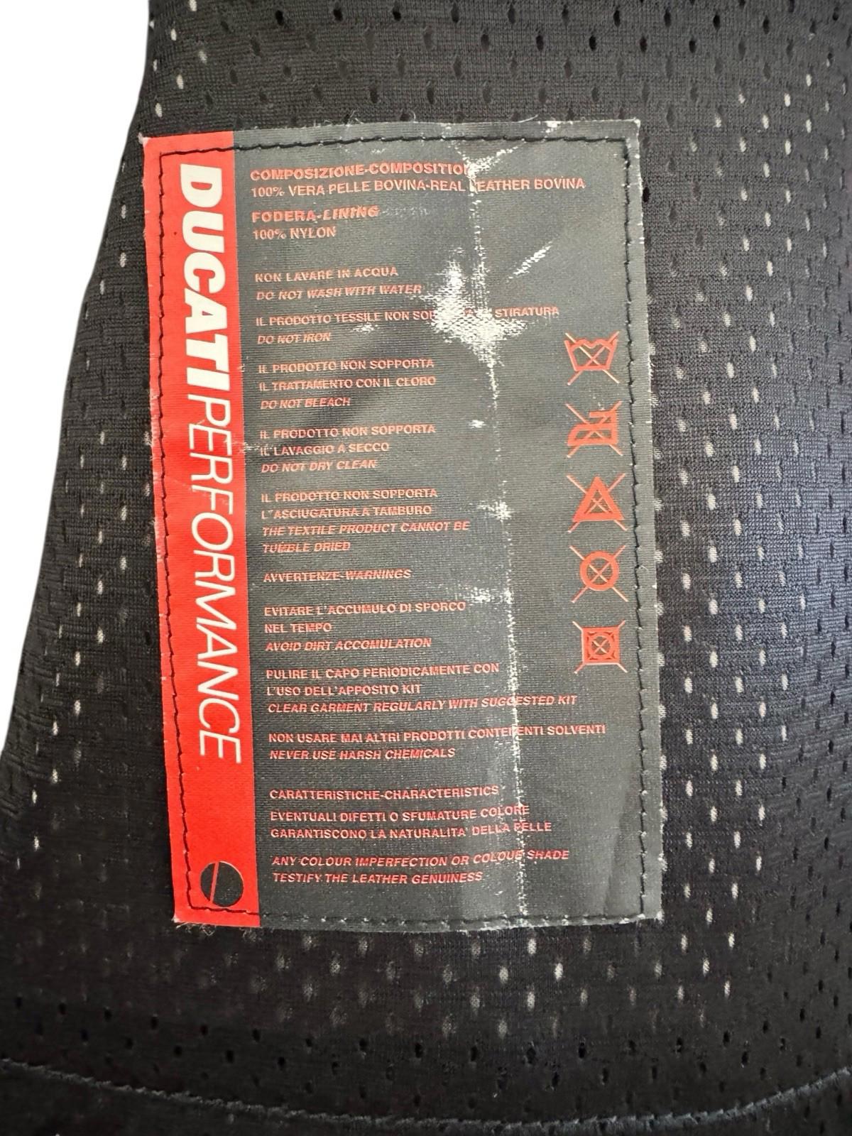 Ducati Performance Dainese Corse Leather Jacket Mens Y2K Motorcycle Biker 56