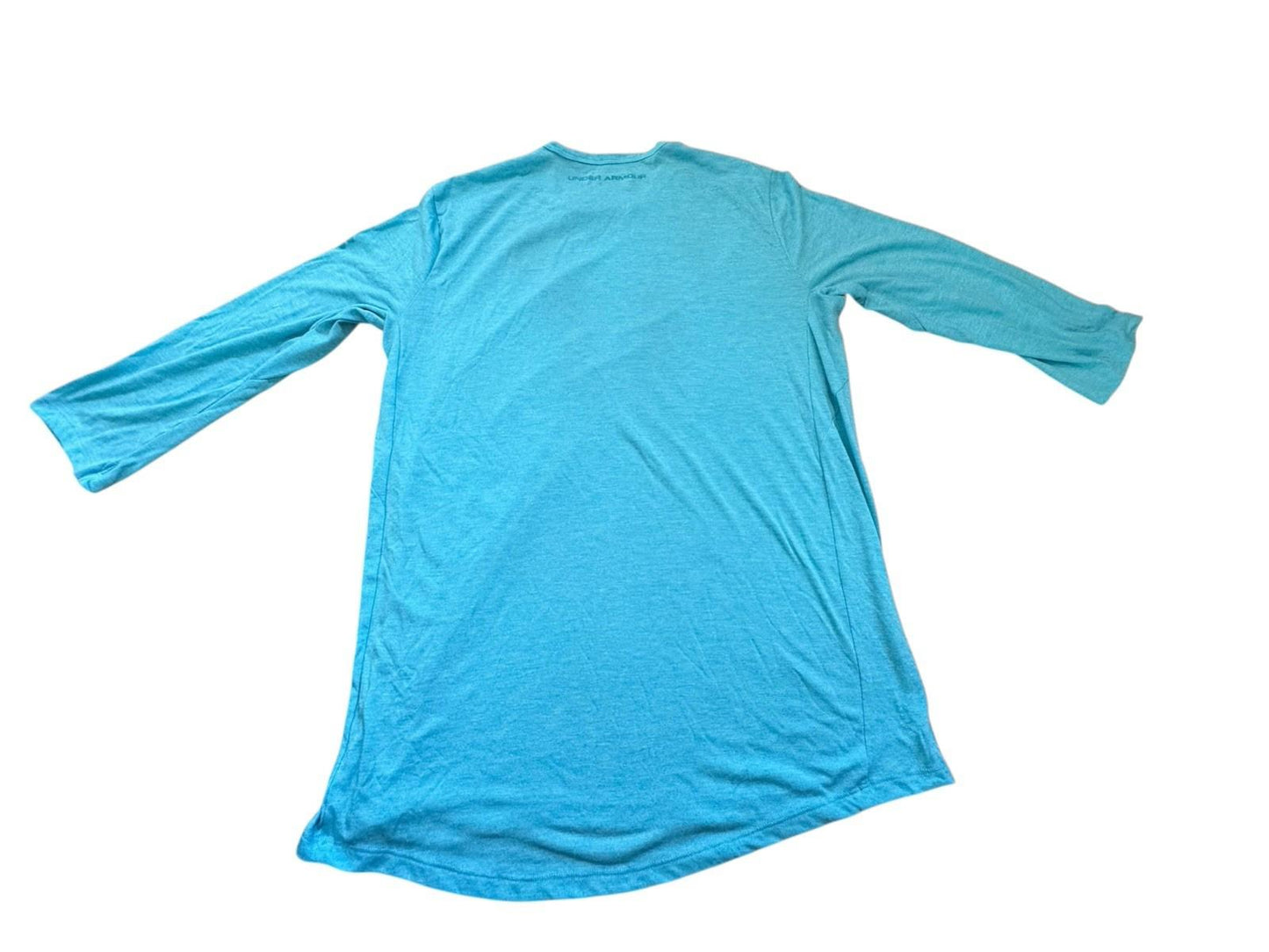 Under Armour Teal Blue Threadborne Three-Quarter Sleeve Athletic Shirt L
