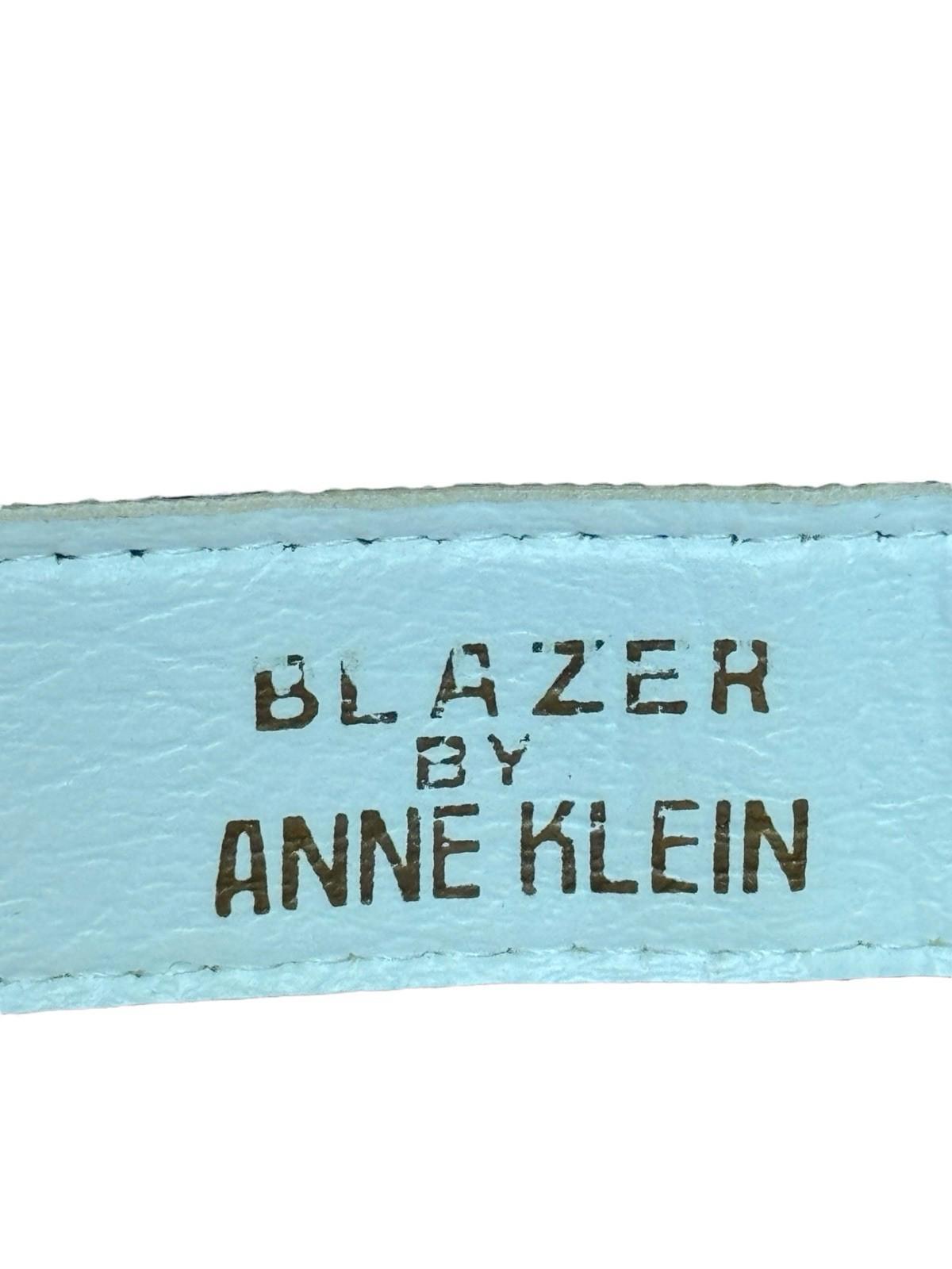 Vintage Anne Klein 1976 Accessocraft NYC Gold Lion Belt Buckle w/ Grosgrain Belt