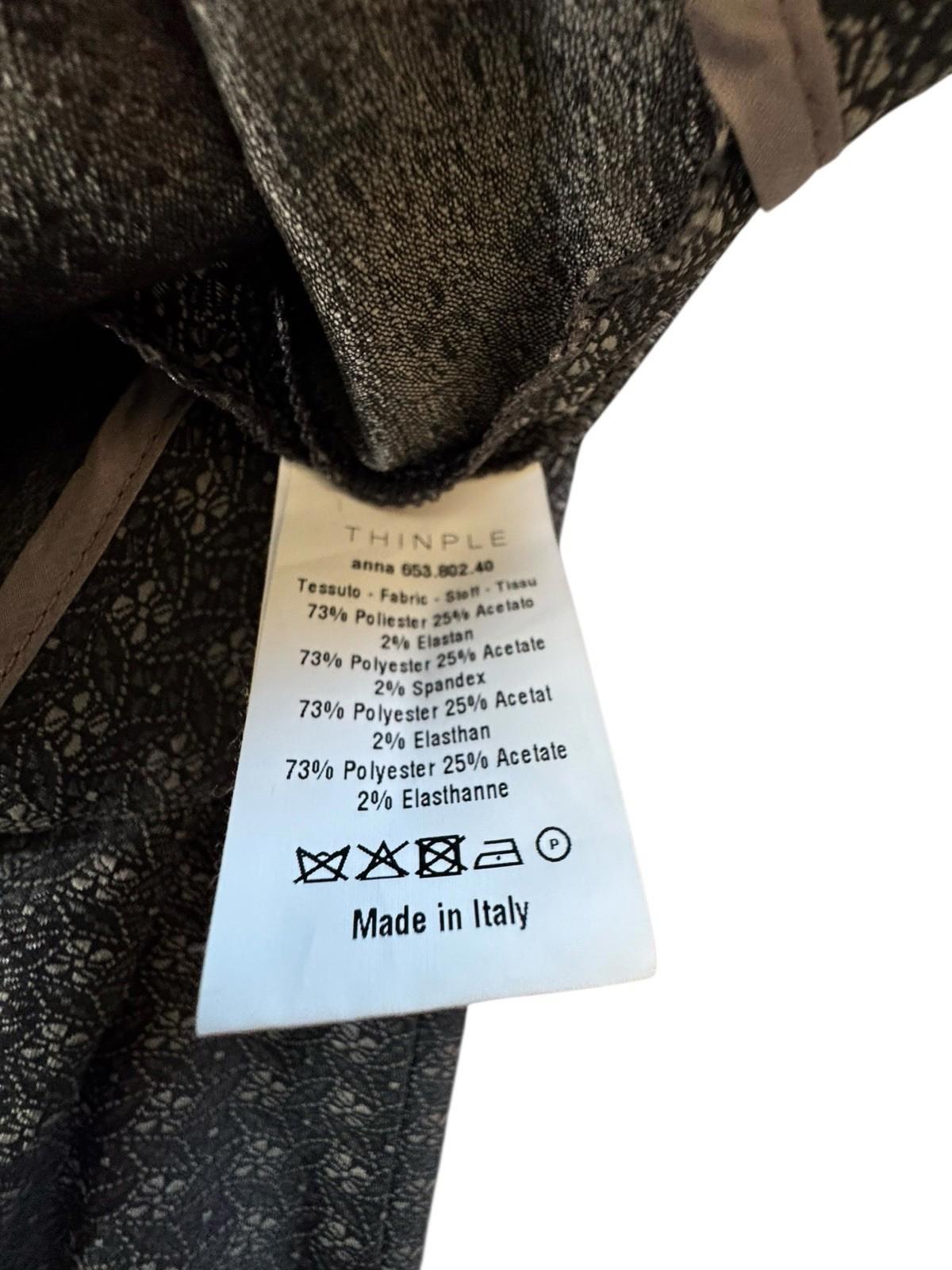 Thinple Italian True Designer Pleated Pants Italy Anna Womens Slacks Size 27