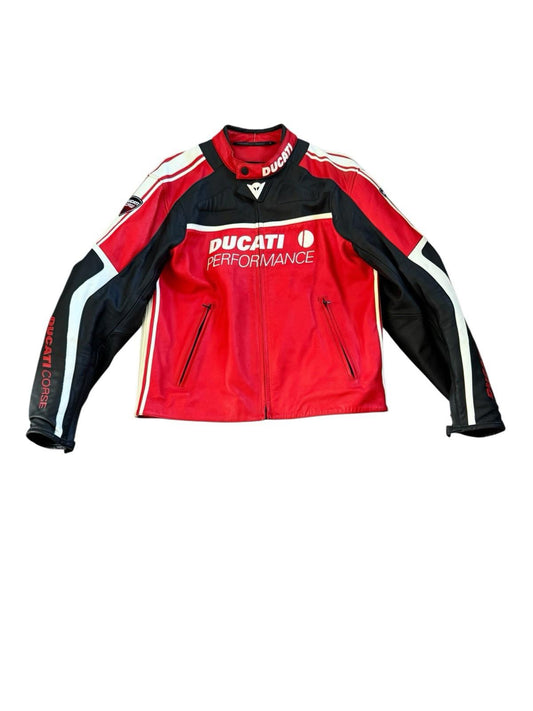 Ducati Performance Dainese Corse Leather Jacket Mens Y2K Motorcycle Biker 56