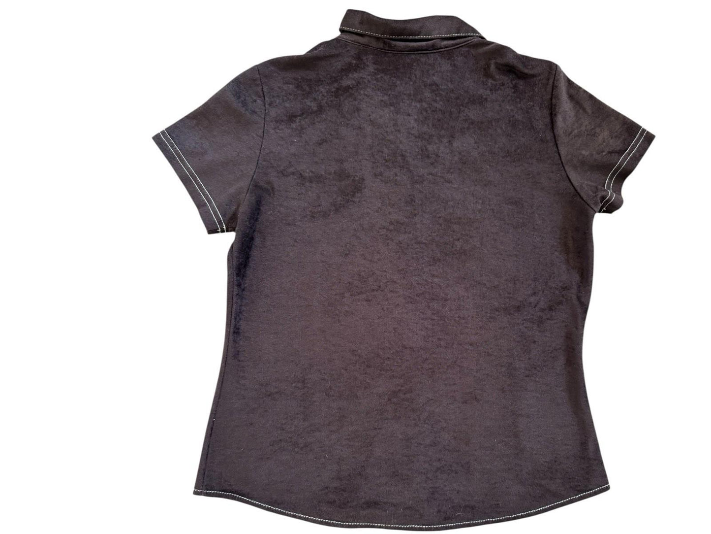 JORDACHE Vintage Women's Brown Western Cowgirl Button Up Shirt Top Blouse