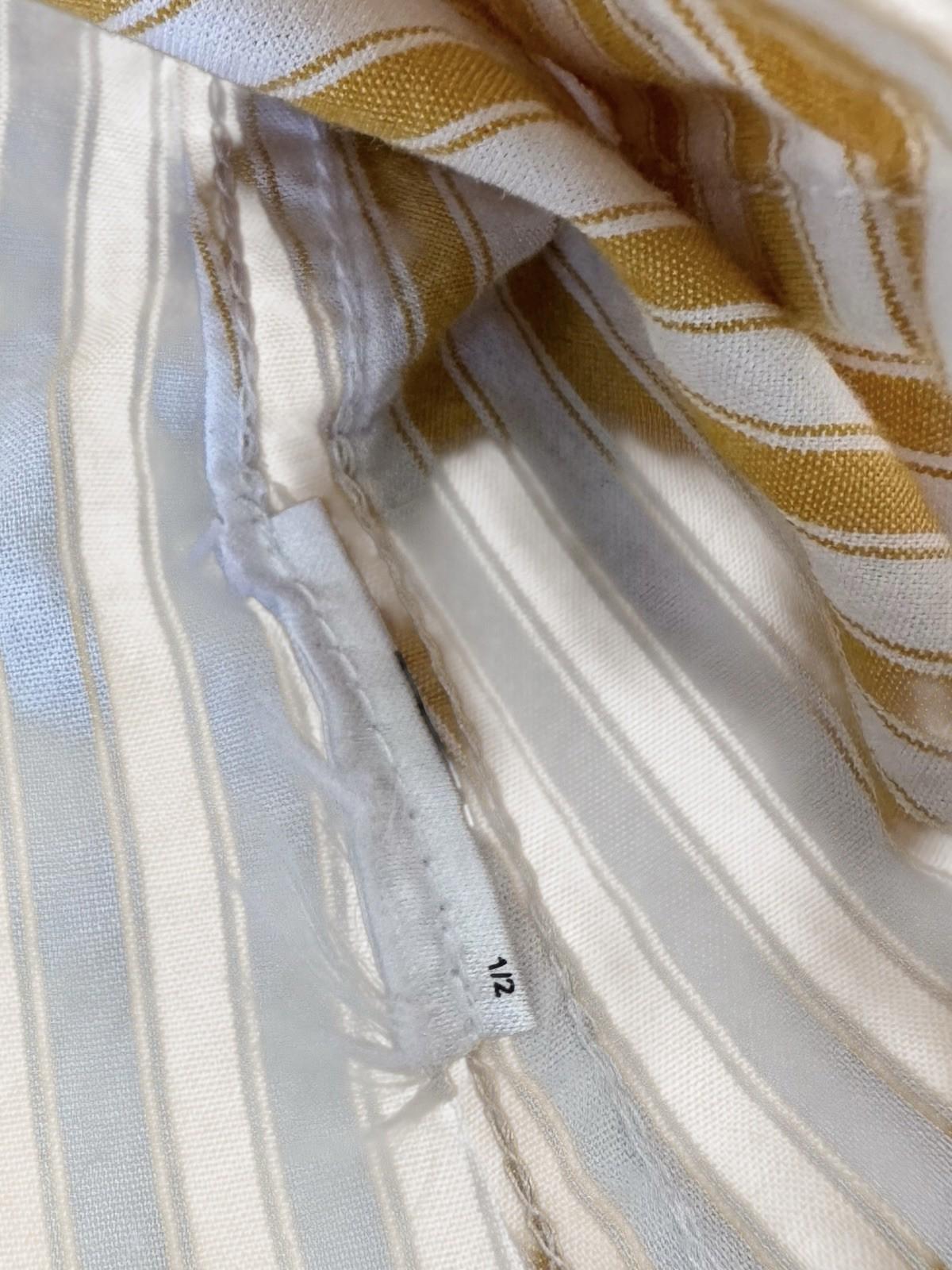 Excellent GAP Women's Yellow Striped Button Down Oxford FB Shirt Size XS